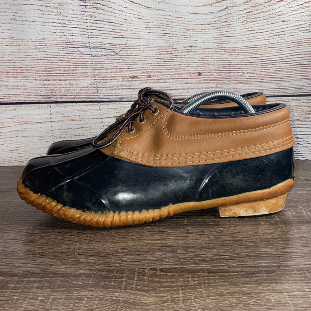 Men's Vintage Colorado Blue and Tan Duck Steel Shank Shoes Size 9